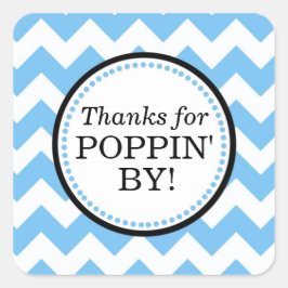 Adesivo Quadrado Obrigados para Poppin' By Square sticker - Chevron