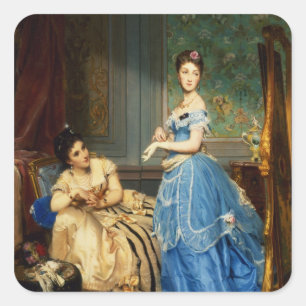 Adesivo Quadrado Obtendo vestido, 1869