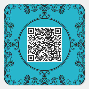 Adesivo Quadrado Obtenha um pino com seu próprio código QR