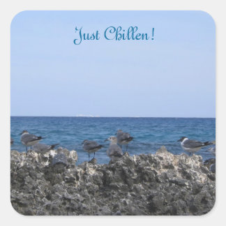 Adesivo Quadrado Ocean Beauty