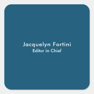 Adesivo Quadrado Oceano Azul Plana Elegante Minimalista Moderno