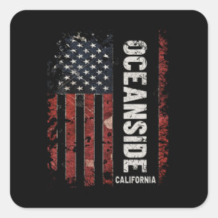 Adesivo Quadrado Oceanside California