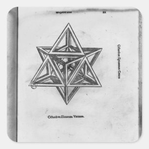 Adesivo Quadrado Octangula de Stella, 'de De Divina Proportione'