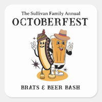 Octoberfest Brats e Beer Fall Party Retro