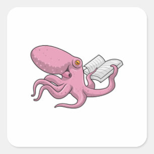 Adesivo Quadrado Octopus como Nerd do Livro
