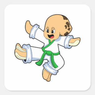 Adesivo Quadrado Octopus no Karate das Artes Marciais