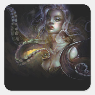 Adesivo Quadrado Octopus Sticker