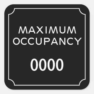 Adesivo Quadrado Ocupação máxima