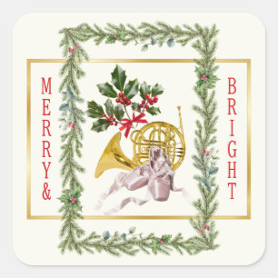 Adesivo Quadrado Ode ao The Nutcracker Ballet Garland