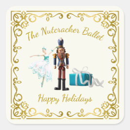 Adesivo Quadrado Ode to The Nutcracker Ballet Blue