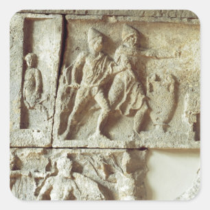 Adesivo Quadrado Odysseus que descobre os pretendentes de sua