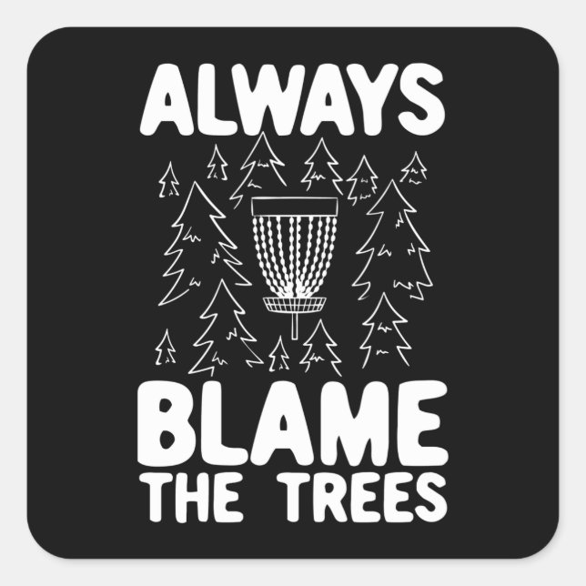 Adesivo Quadrado Oferta de cesta de disco Golf (Frente)