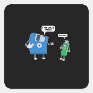 Adesivo Quadrado Oferta de Disquete Padre & Son de Engenharia de Co