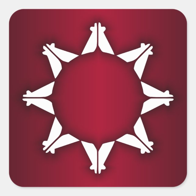 Adesivo Quadrado Oglala Lakota Flag (Frente)