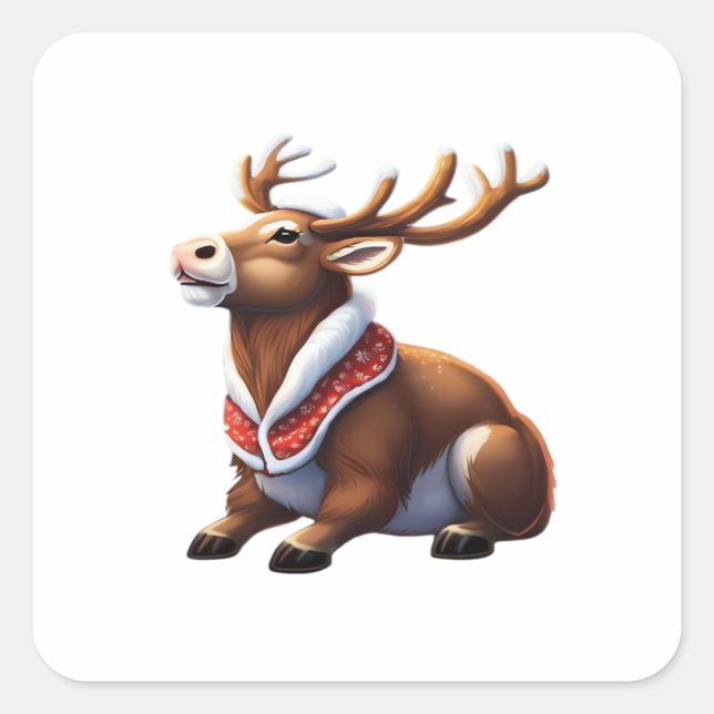 Adesivo Quadrado Oh Deer Energetic Modern Design  (Frente)