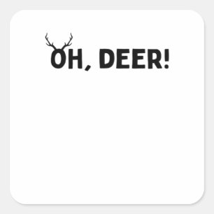 Adesivo Quadrado Oh Deer Estética Simples