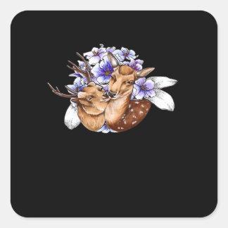 Adesivo Quadrado Oh Deer Estilo Minimalista Limpo