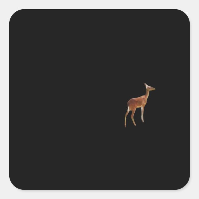 Adesivo Quadrado Oh Deer Minimal Design  (Frente)