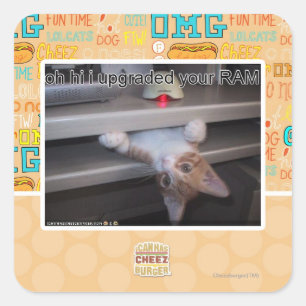 Adesivo Quadrado oh olá! eu promovi seu RAM