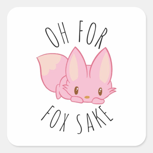 Adesivo Quadrado Oh para Fox Sake (Frente)