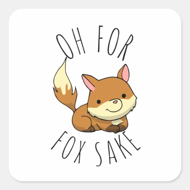 Adesivo Quadrado Oh para Fox Sake (Frente)