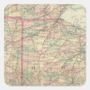 Adesivo Quadrado Ohio e Indiana