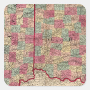 Adesivo Quadrado Ohio e Indiana 3