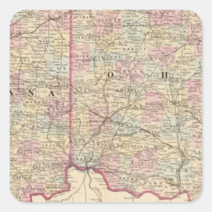 Adesivo Quadrado Ohio, Indiana
