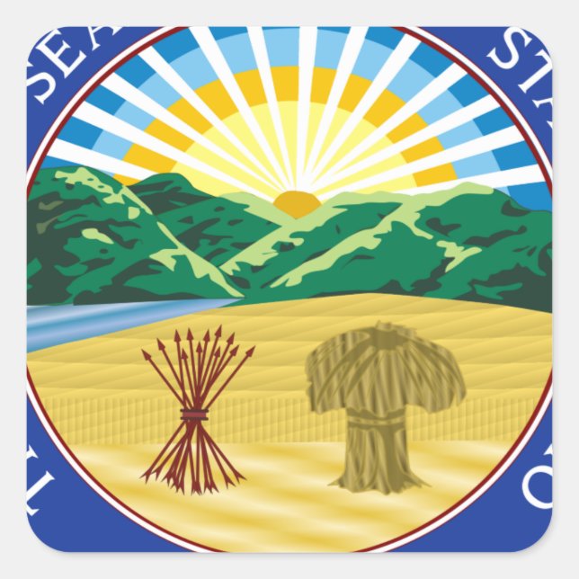 Adesivo Quadrado Ohio State Seal (Frente)