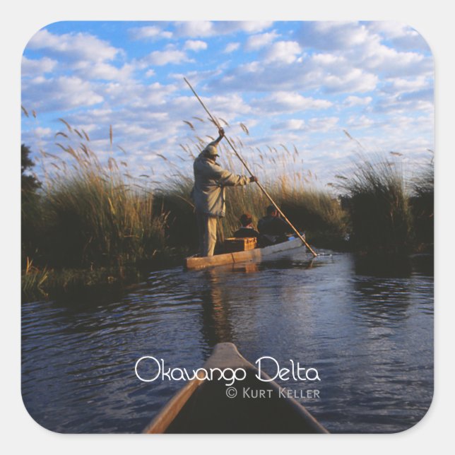 Adesivo Quadrado Okavango Delta (Frente)