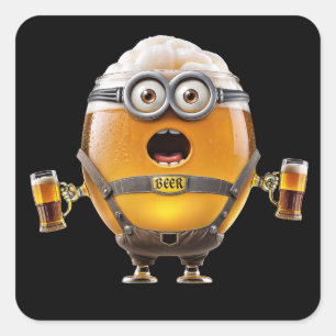 Adesivo Quadrado Oktoberfest Minion