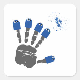 Adesivo Quadrado Olá cinco