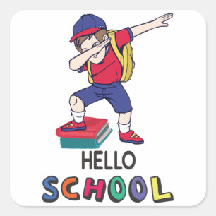 Adesivo Quadrado Olá Escola