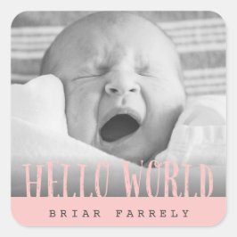 ADESIVO QUADRADO OLÁ MUNDO