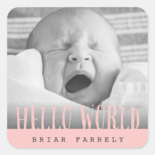 ADESIVO QUADRADO OLÁ MUNDO