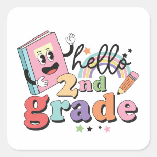 Adesivo Quadrado Olá, segundo