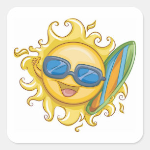 Adesivo Quadrado Olá Summer