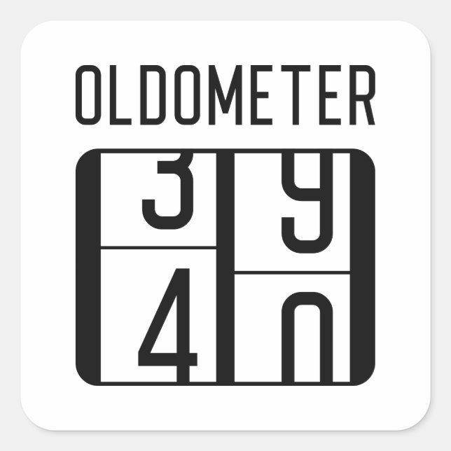 Adesivo Quadrado Oldometer 40 (Frente)