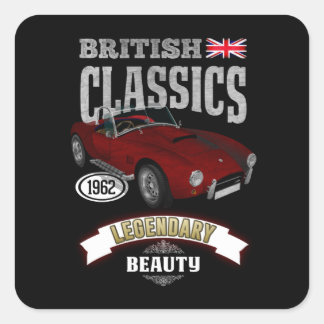 Adesivo Quadrado Oldtimer AC Cobra British Beauty