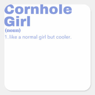 Adesivo Quadrado ole Girl - Cornhole