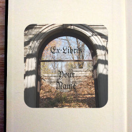 Adesivo Quadrado Olhando através da placa de ruína