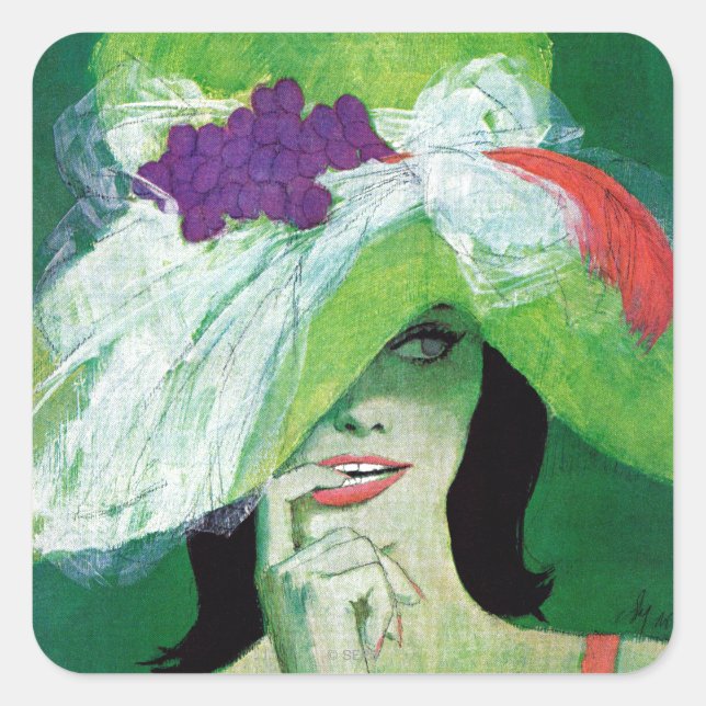 Adesivo Quadrado Olhando para o outro lado (Frente)