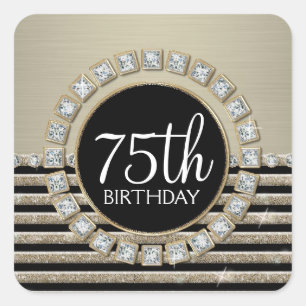 Adesivo Quadrado Olhar horizontal moderno do brilho da listra do