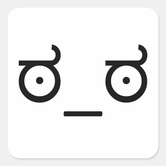 Adesivo Quadrado Olhe da desaprovação Meme (Frente)