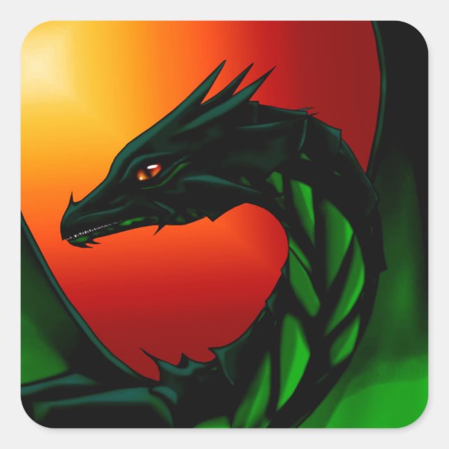 Adesivo Quadrado Olho do Dragão (Frente)