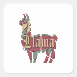 Adesivo Quadrado Olhos de Llama