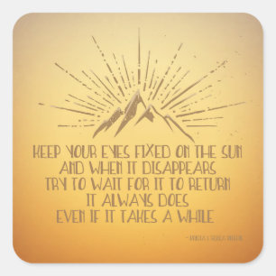 Adesivo Quadrado Olhos Fixos no Sol