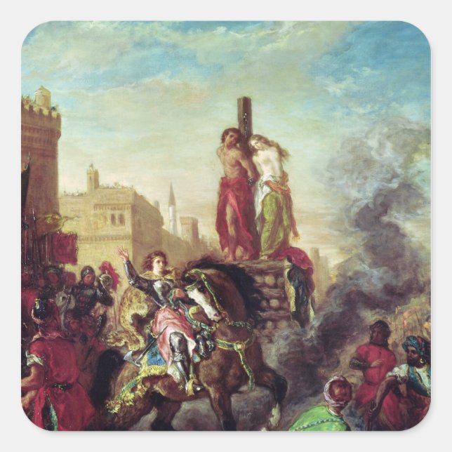 Adesivo Quadrado Olinda e Sofronia no Pyre (Frente)