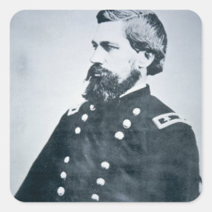 Adesivo Quadrado Oliver Otis Howard (foto de b/w)