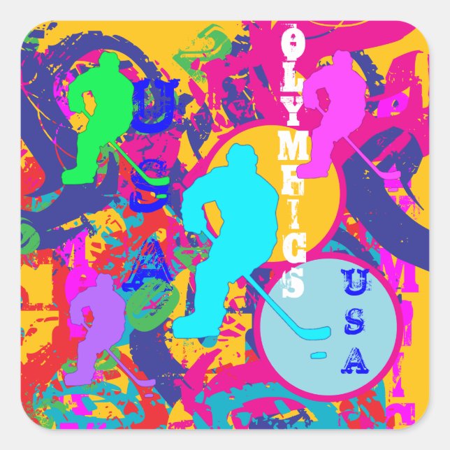 ADESIVO QUADRADO OLYMPIC HOCKEY (Frente)